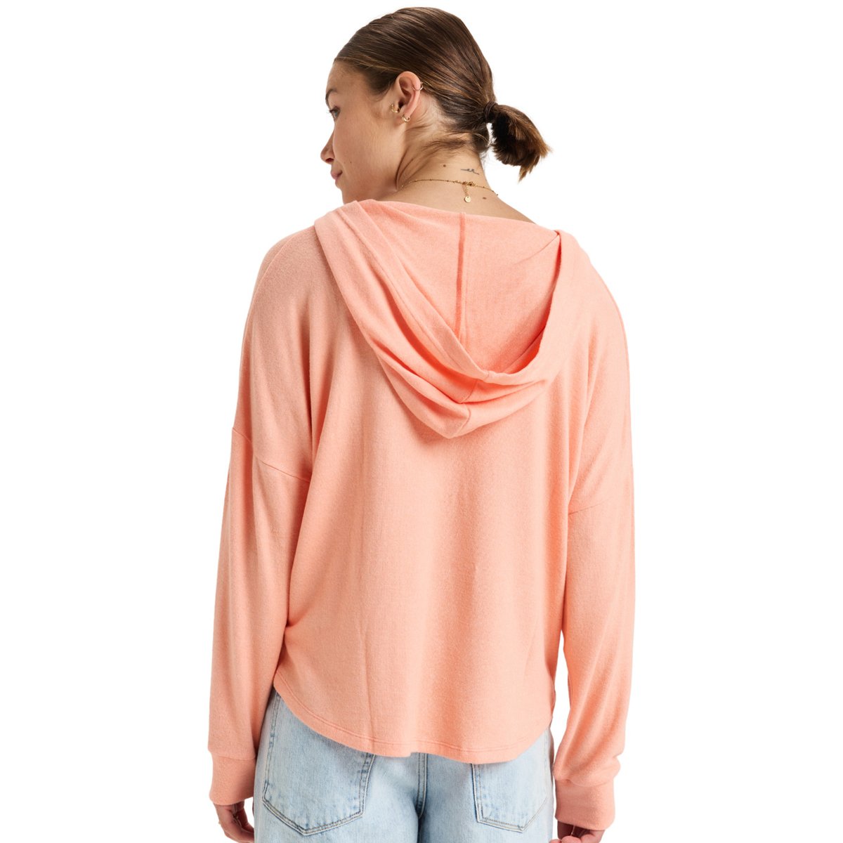 Sweat à capuche SUNDAY COZY. rose salmon, ROXY