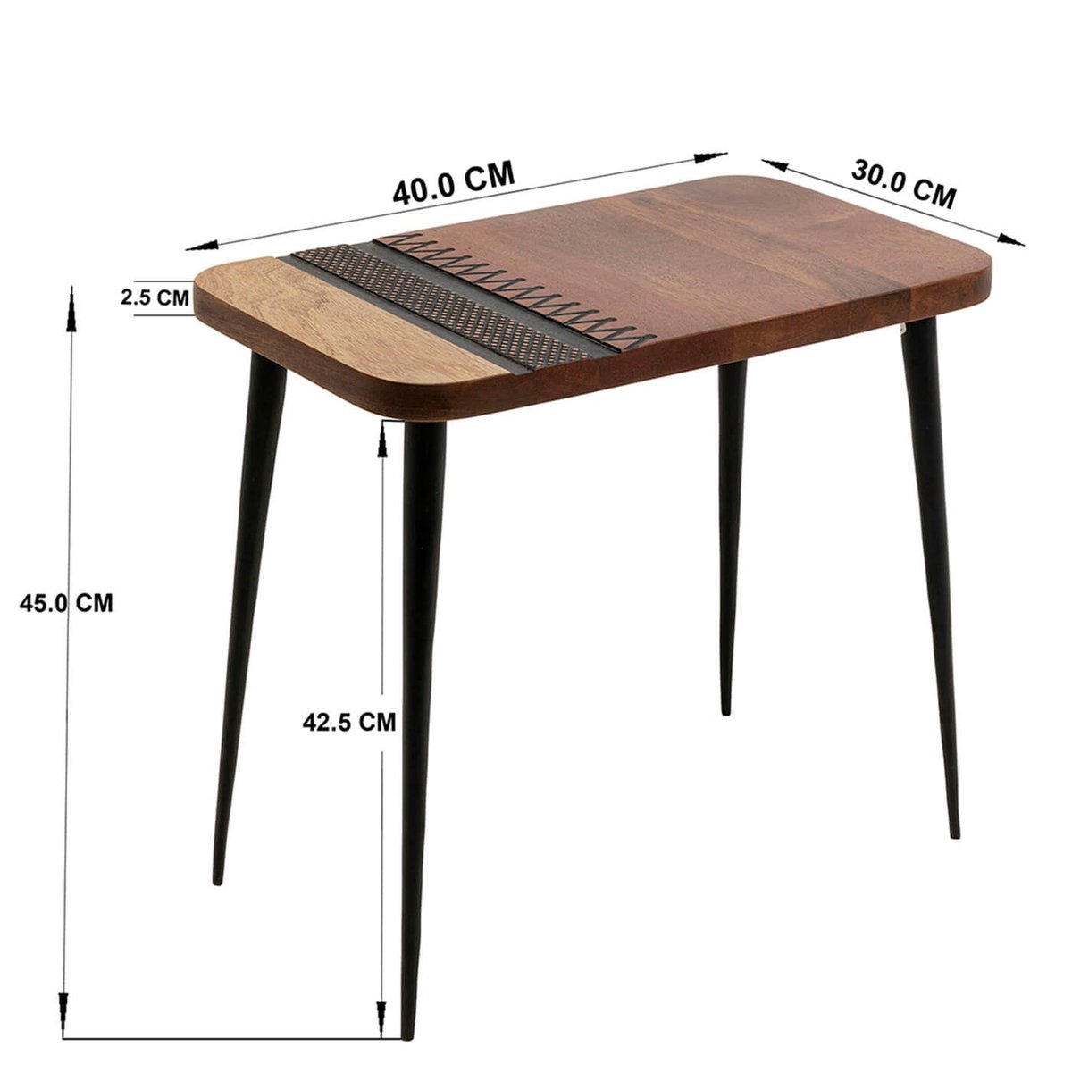 Table d'appoint ethnique rectangle en manguier, MEDINA bois, KARE DESIGN