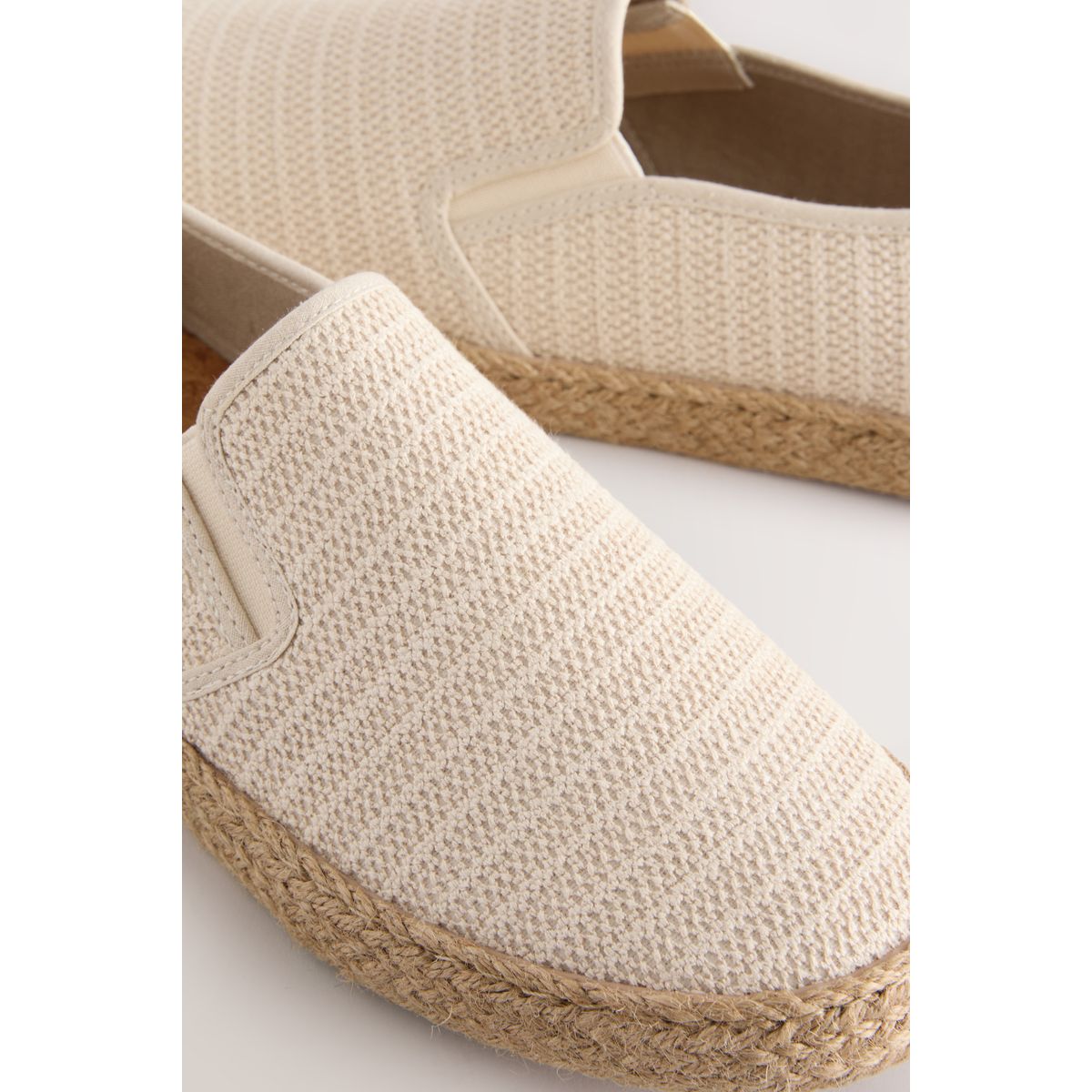 Espadrilles en toile à enfiler naturel, NEXT