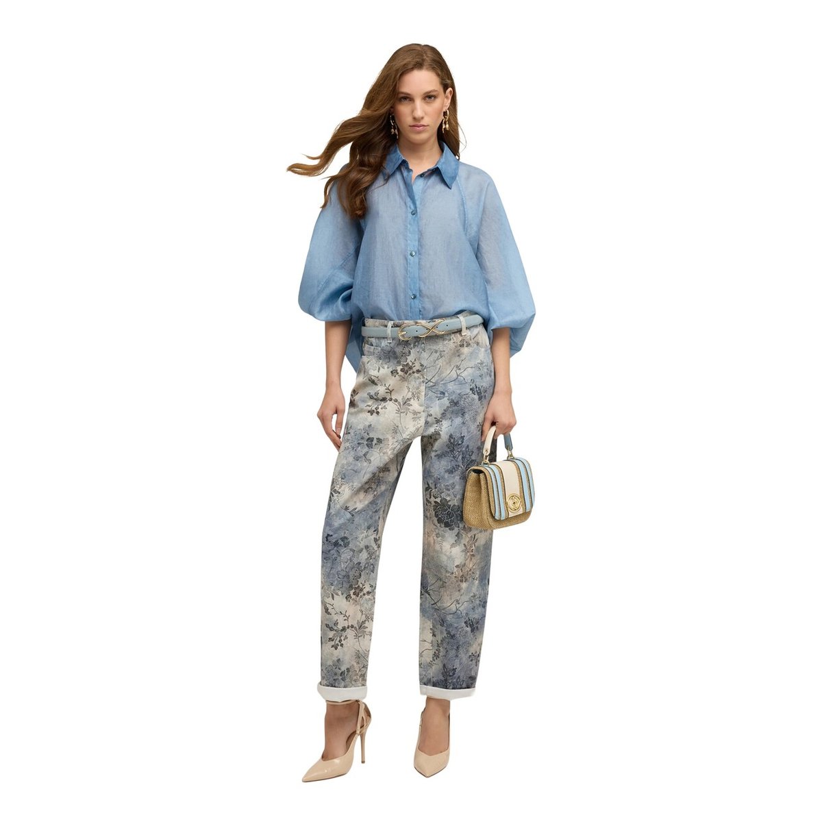 Chemise oversize. beige, MOTIVI