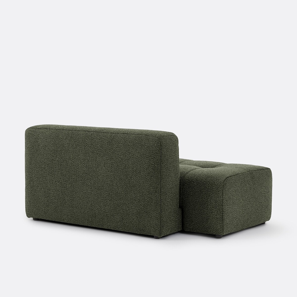 Banquette assise pivotante, gauche, modulable, en bouclette fine, FANO vert, LA REDOUTE INTERIEURS