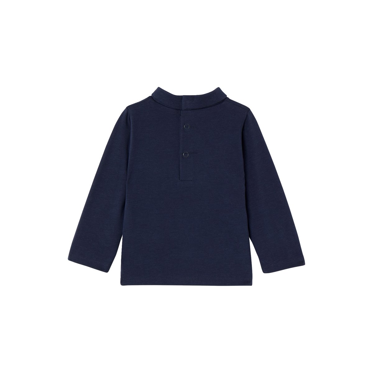 Lot de 2 T-shirts col roulé basics marine, VERTBAUDET
