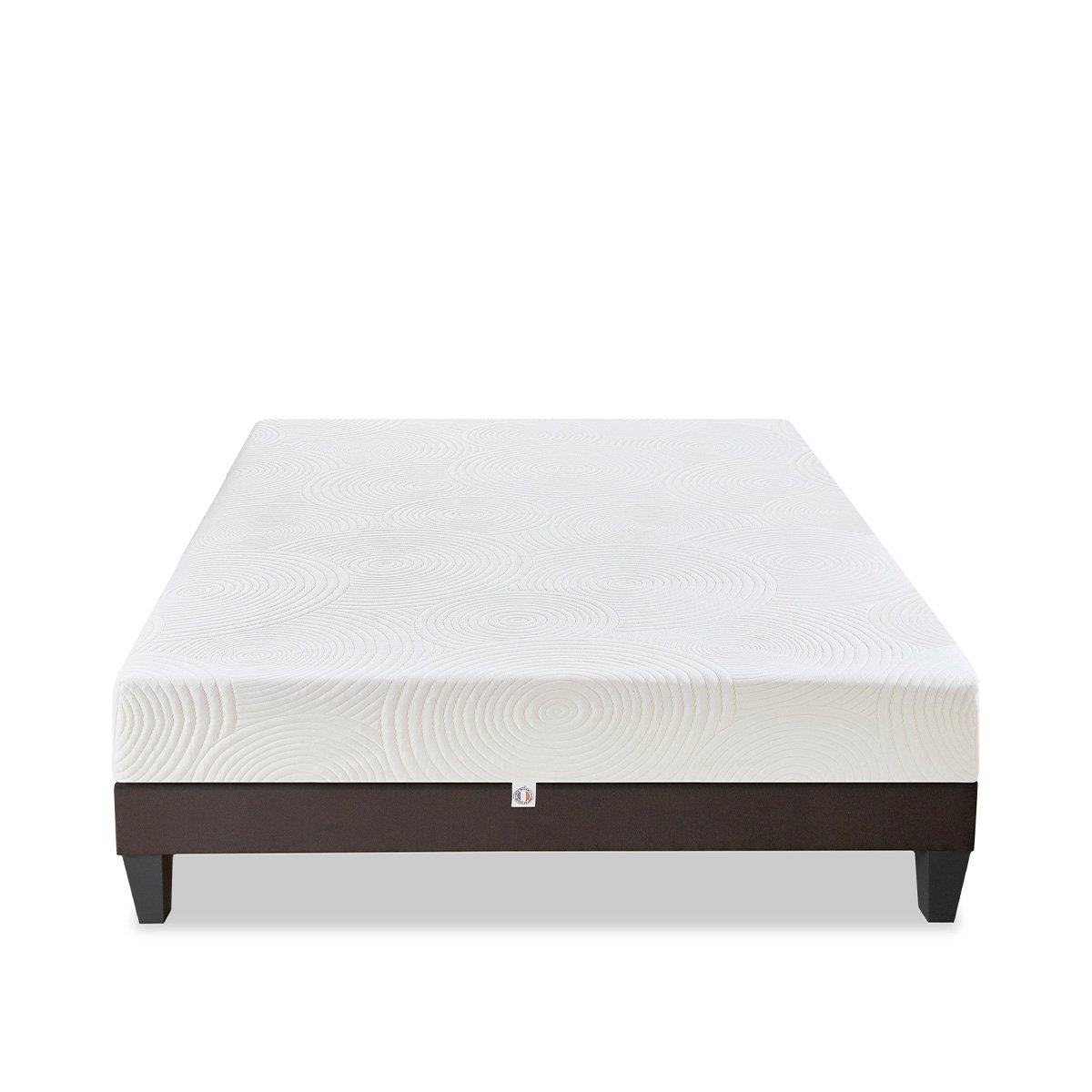 Ensemble Matelas Mémoire de forme HÉRA avec Sommier blanc, OLYMPE LITERIE