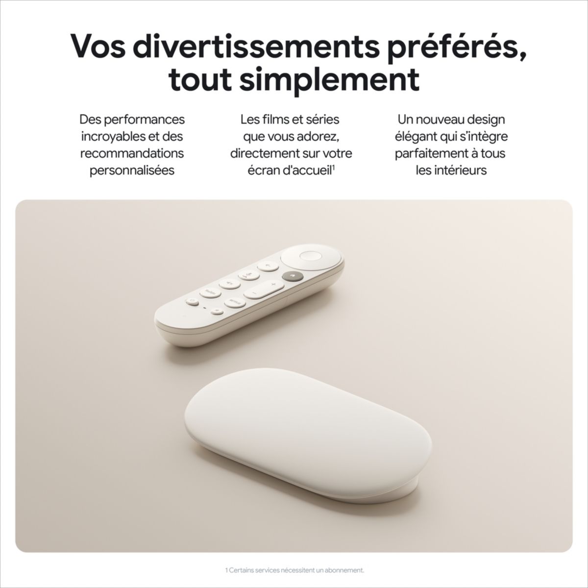 Passerelle multimédia TV Streamer 4K couleur unique, GOOGLE