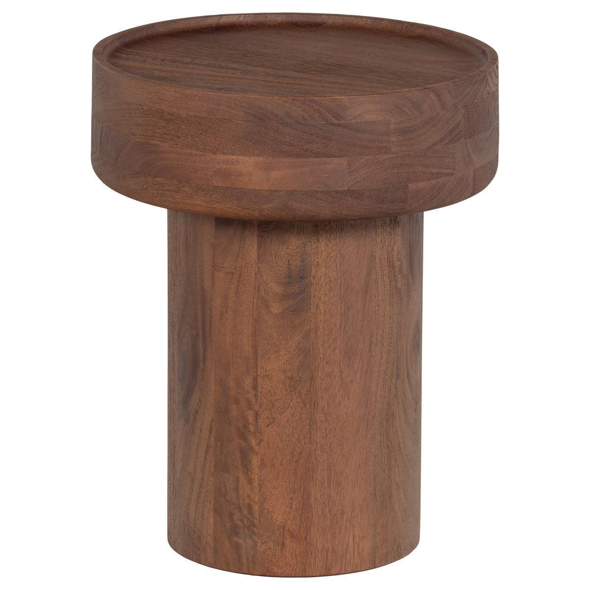 Table d’appoint en bois de manguier DARA marron, WOOOD
