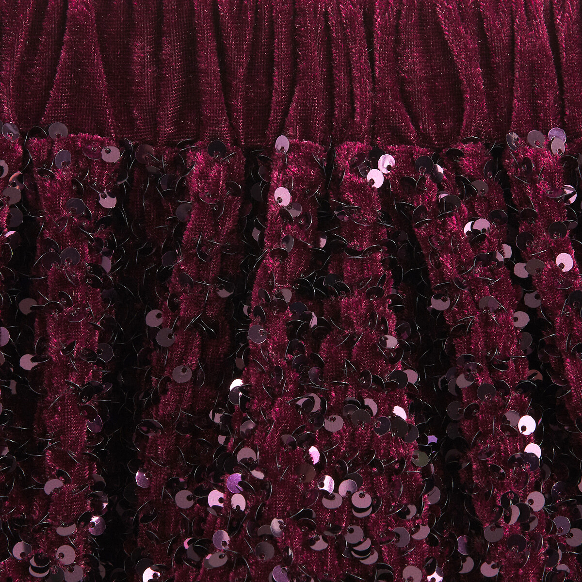 Sequin Mini Skirt burgundy, LA REDOUTE COLLECTIONS