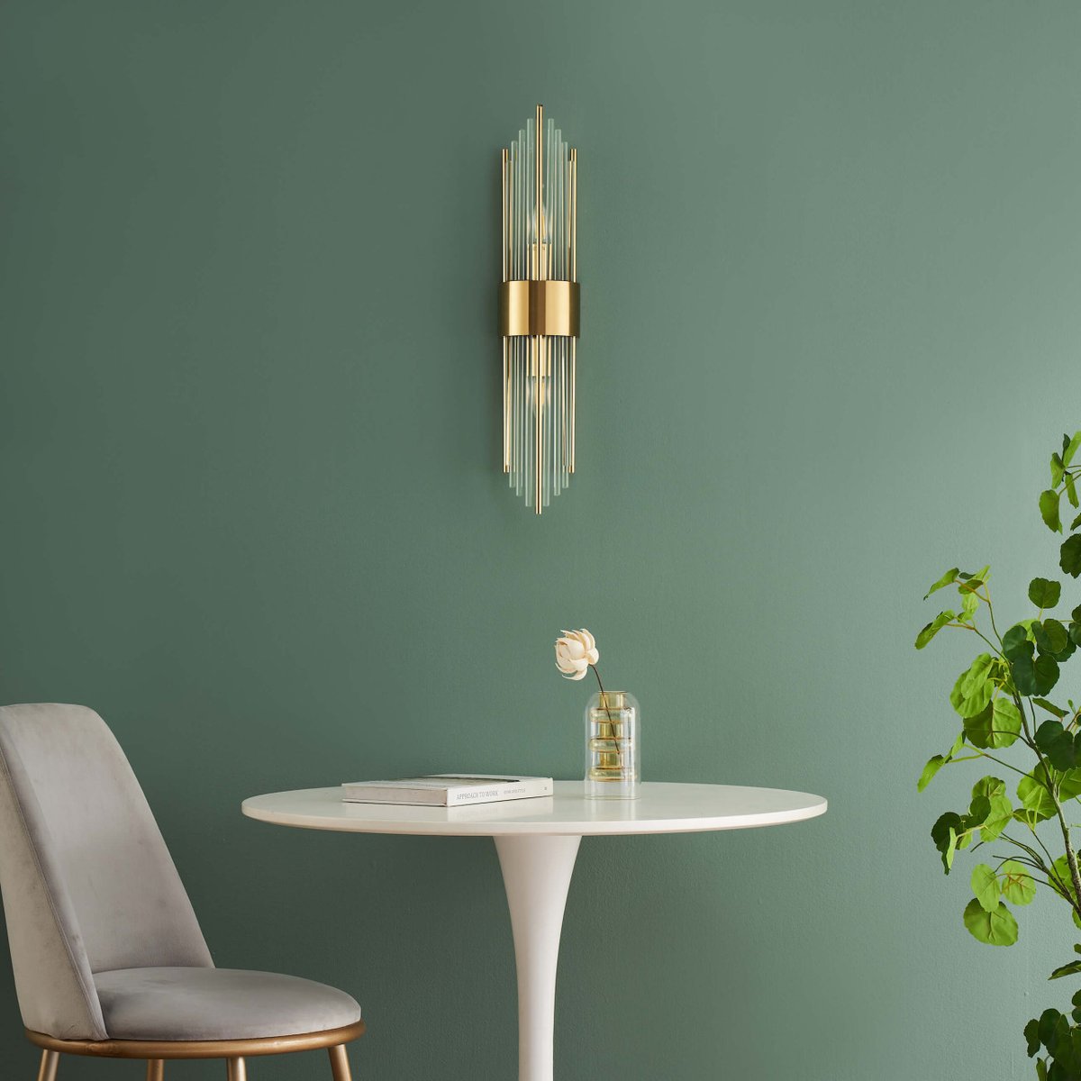 Applique murale élégante en verre - DANIA doré / laiton, KOSILUM