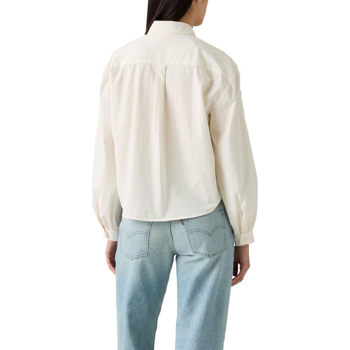 Chemisier en coton écru uni avec un col chemise et des détails brodés écru, LEVI'S