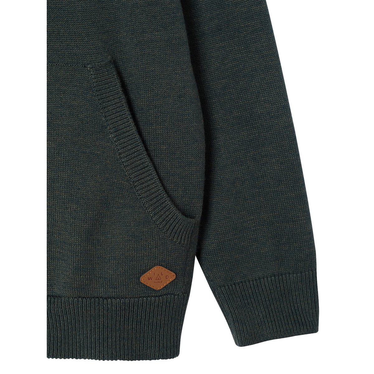 Gilet zippé col montant vert chiné, VERTBAUDET