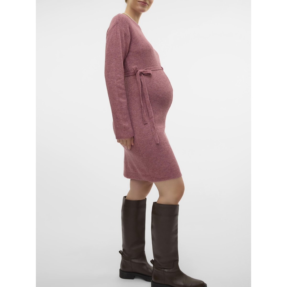 Robe En Maille mesa rose, MAMA LICIOUS