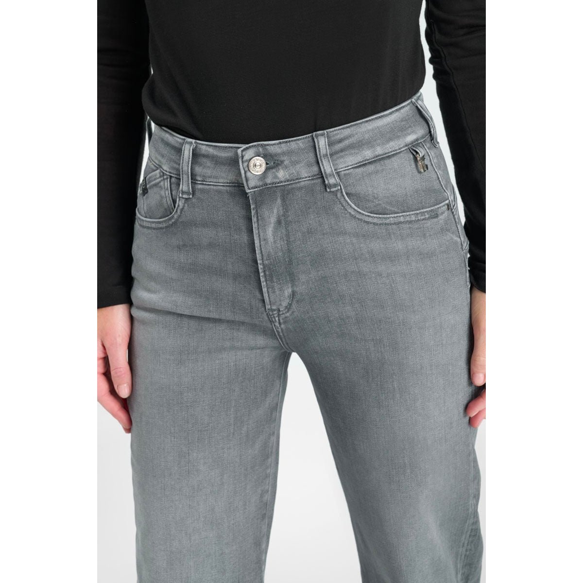 Jeans loose, large pulp wide leg , 7/8ème grey, LE TEMPS DES CERISES
