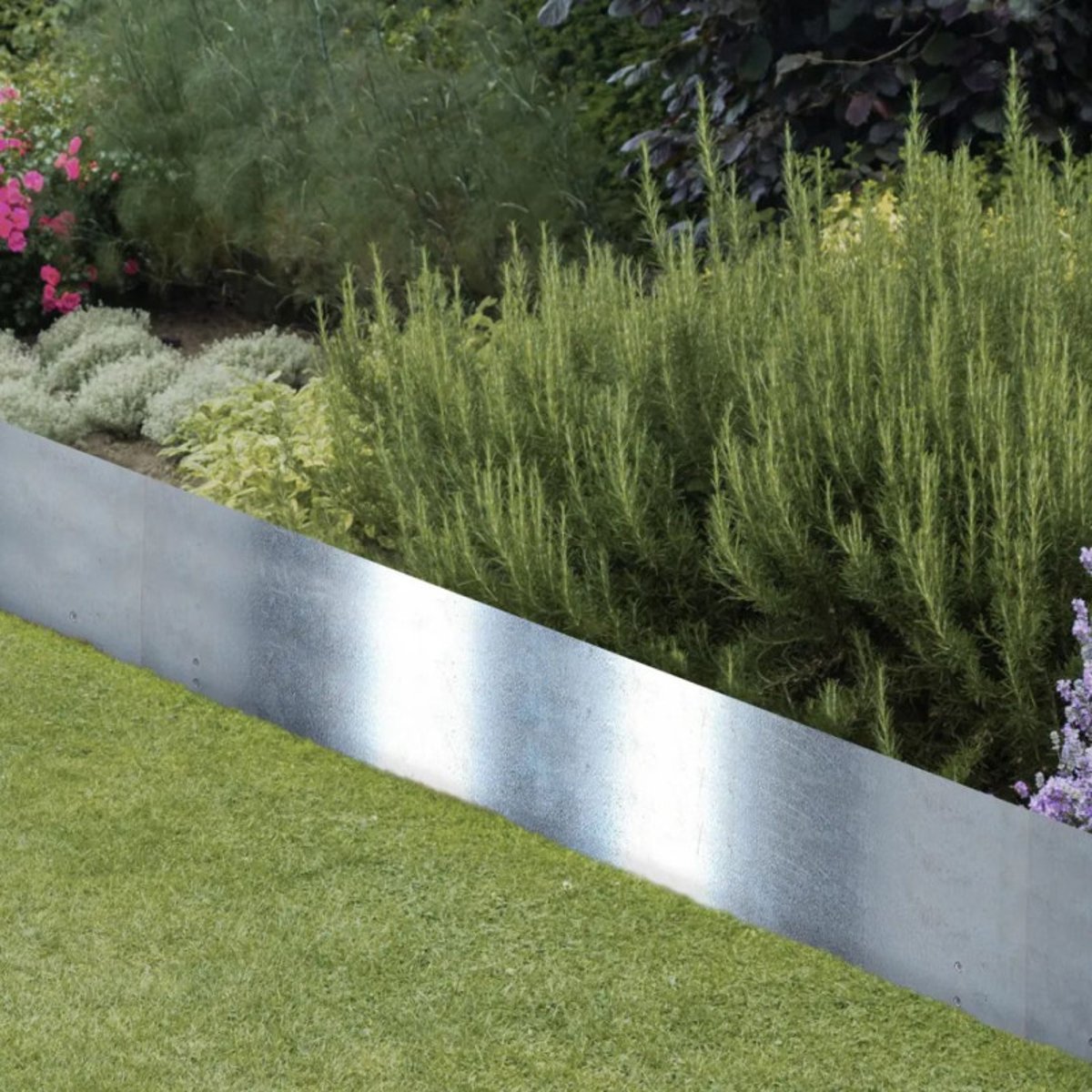 Bordure jardin acier galvanisé 105x35cm couleur unique, ESSCHERT DESIGN