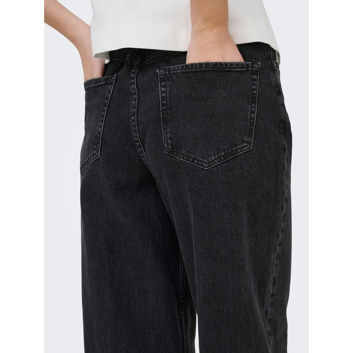 Jean À Jambe Large black denim, JDY