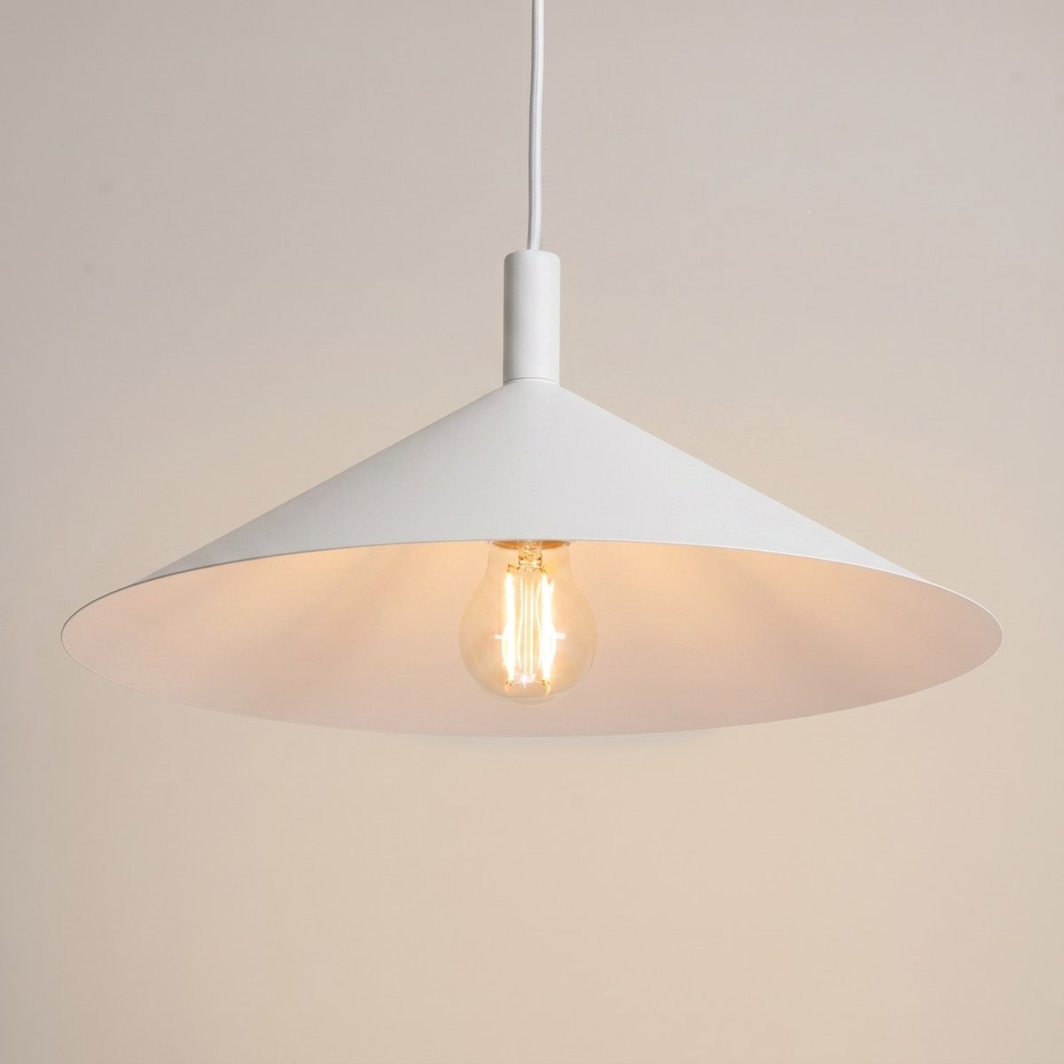 Suspension Acier Blanc E27 1 NOX blanc, EDEN