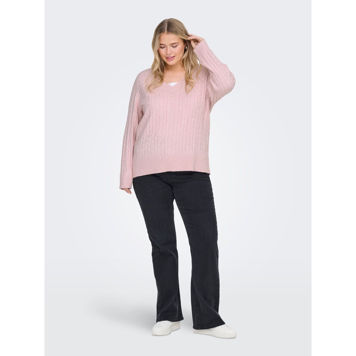 Pull En Maille burnished lilac, ONLY CARMAKOMA