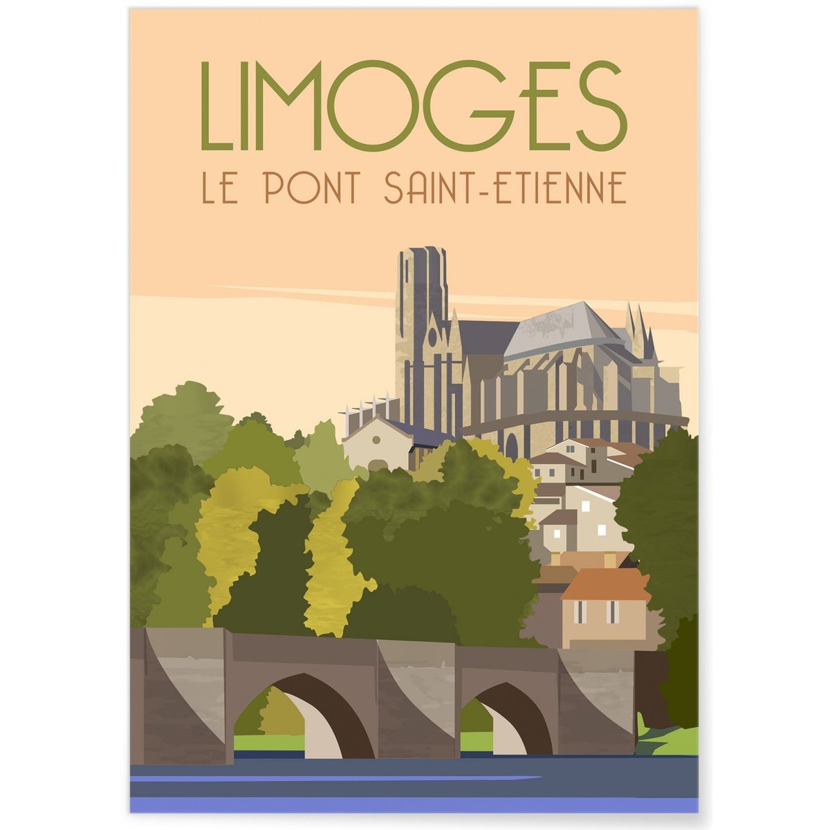 Affiche ville Limoges 2 blanc, L'AFFICHERIE