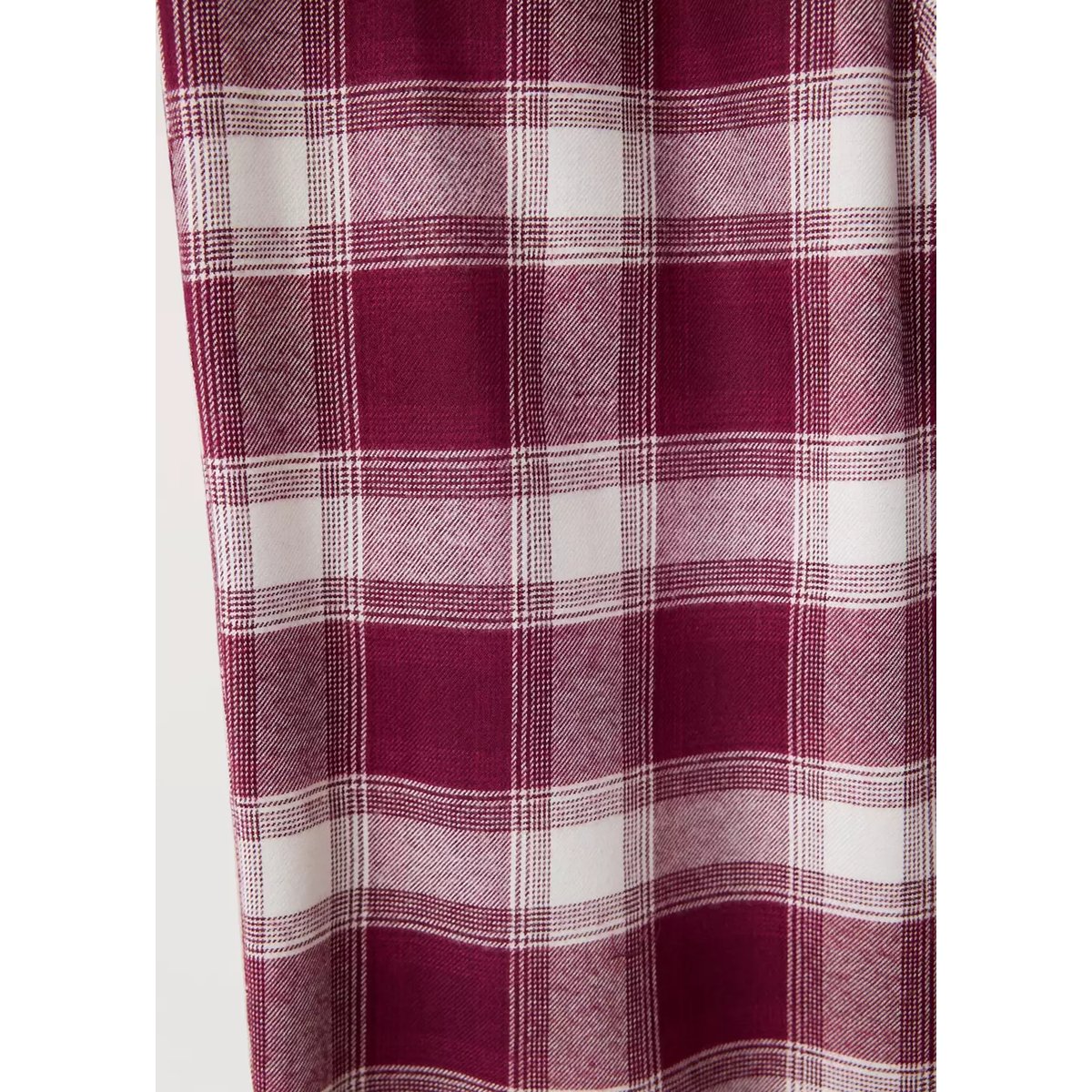 Pantalon pyjama flanelle carreaux bordeaux, MANGO