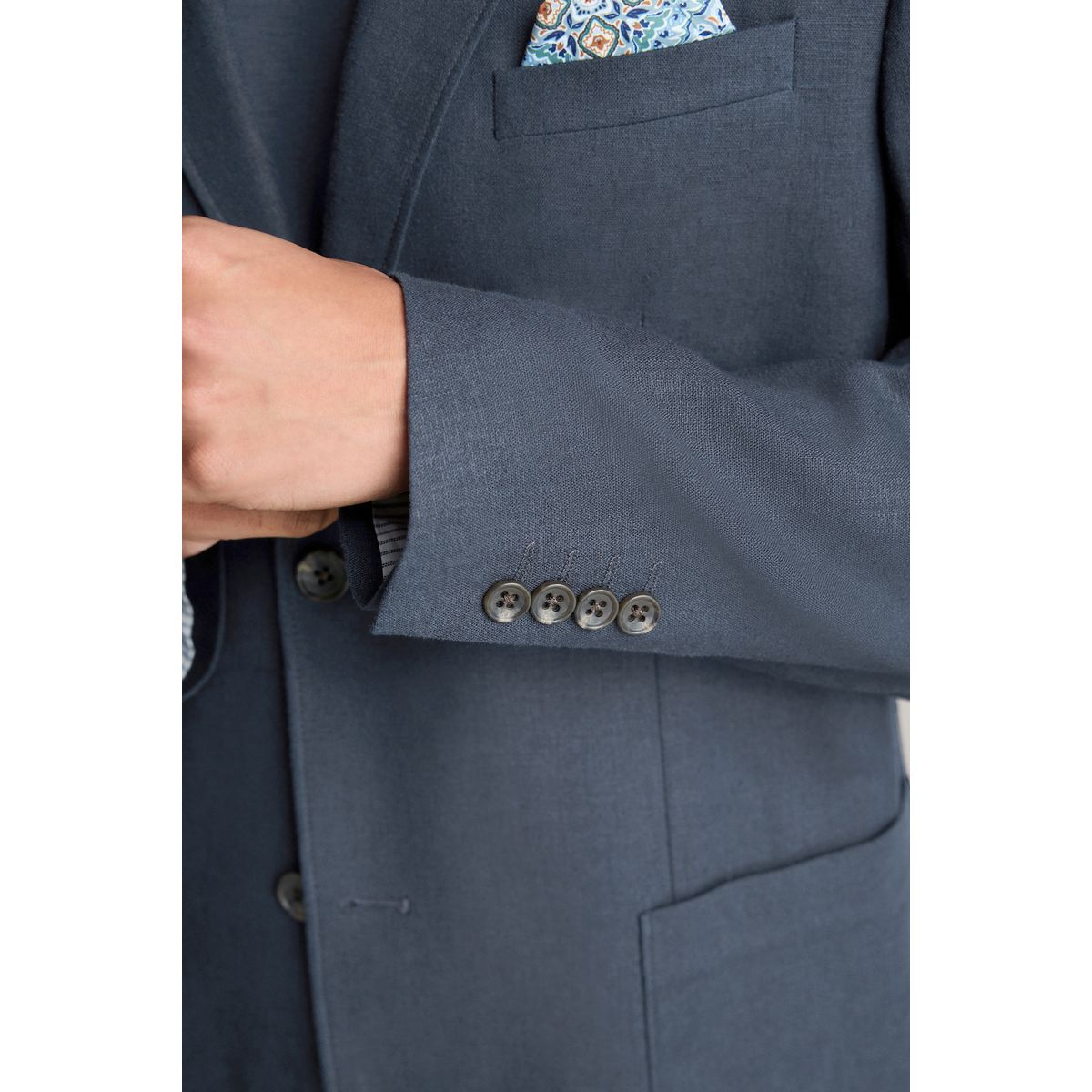 Blazer en lin bleu marine, NEXT