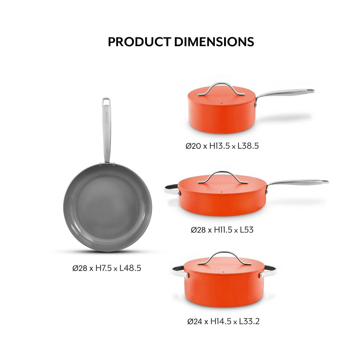 4-Piece Colour Me Happy Cookware Set orange, SUR LA TABLE