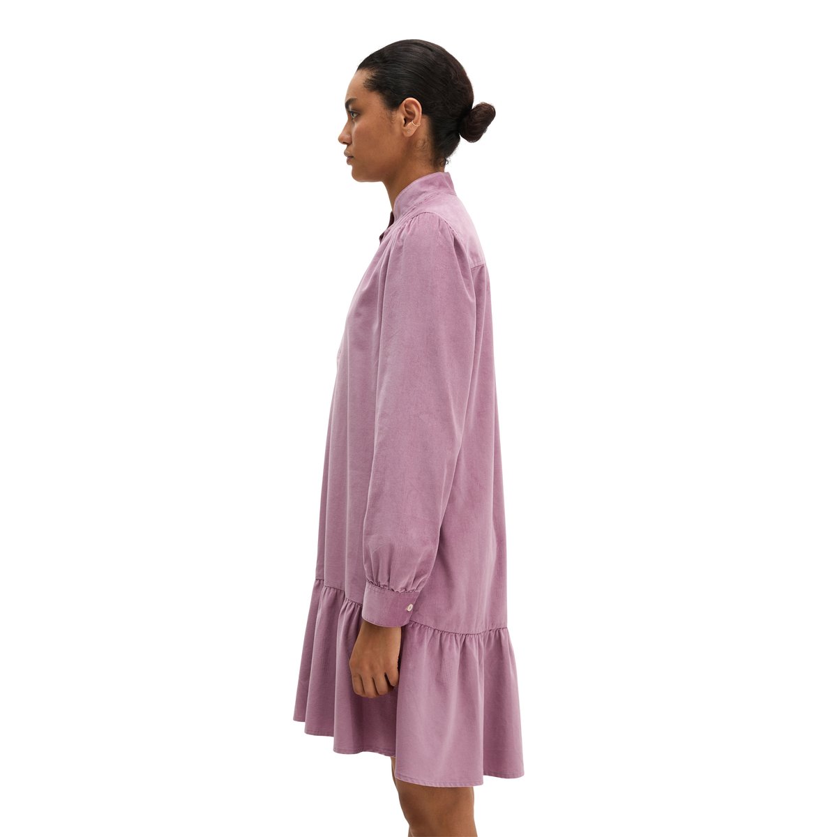 Robe en velours, coupe classique en mélange de coton bio et de viscose violet, MARC O'POLO