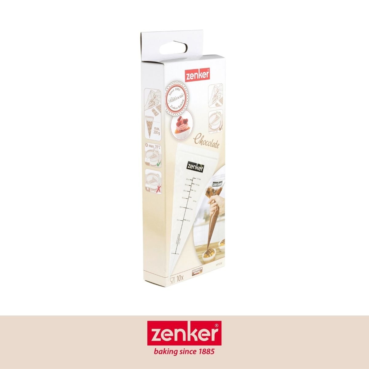 Set de 2 poches à douilles professionnelles SMART PASTRY transparent, ZENKER