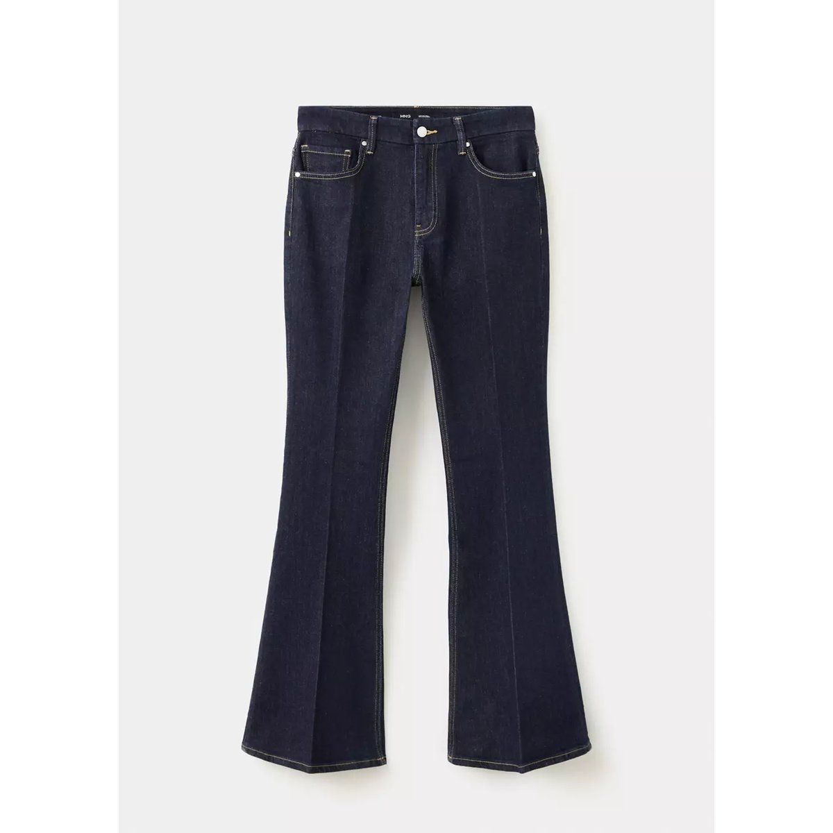 Jean flare taille haute bleu, MANGO