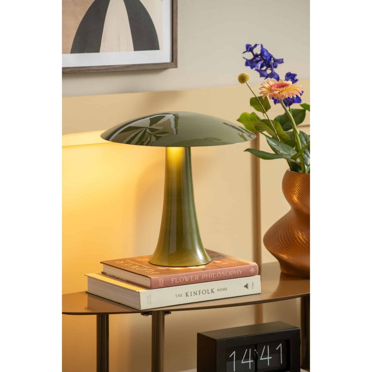 Lampe De Table Métal CADIZ DISC vert, LEITMOTIV