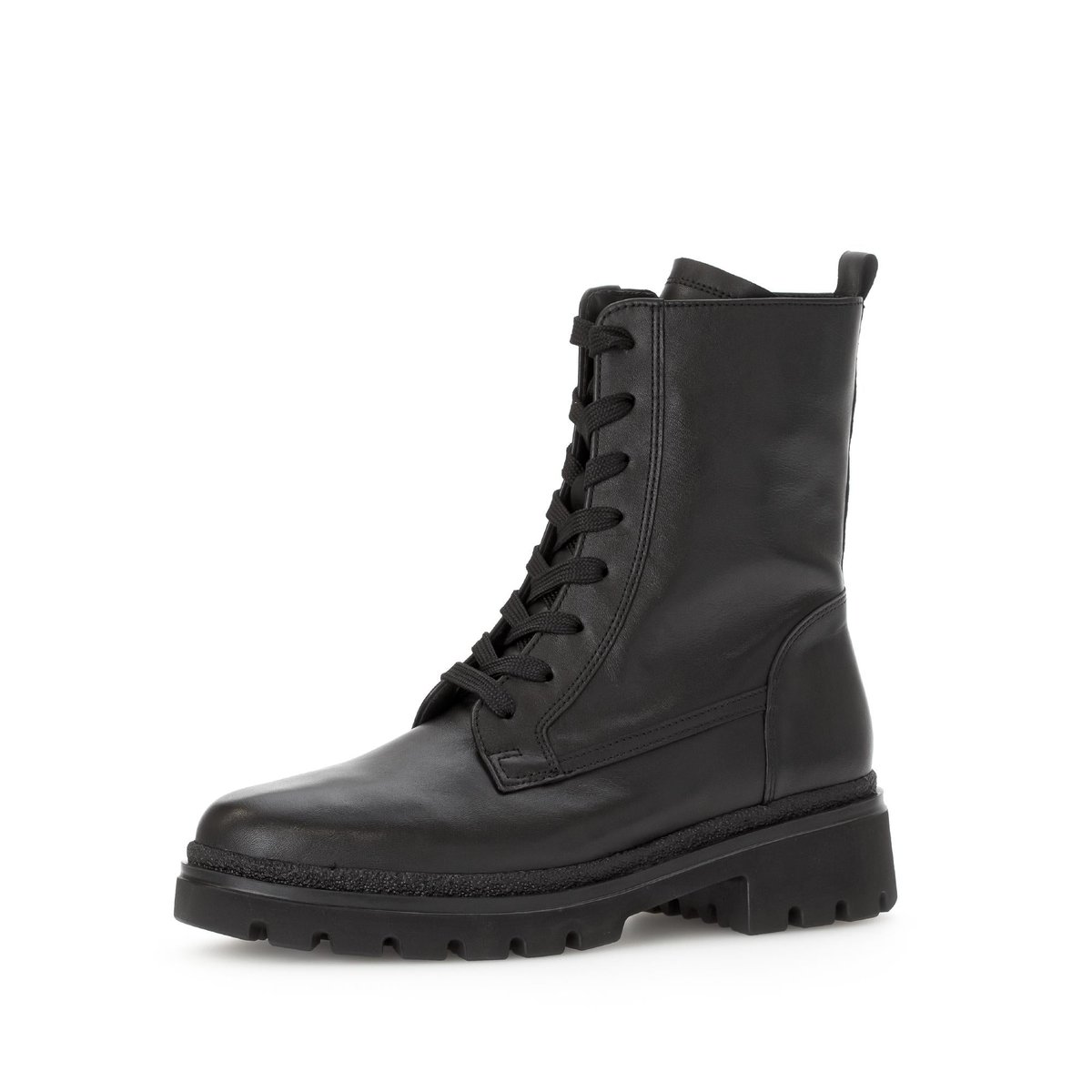Bottines en cuir lisse à talon décroché noir lisse, GABOR