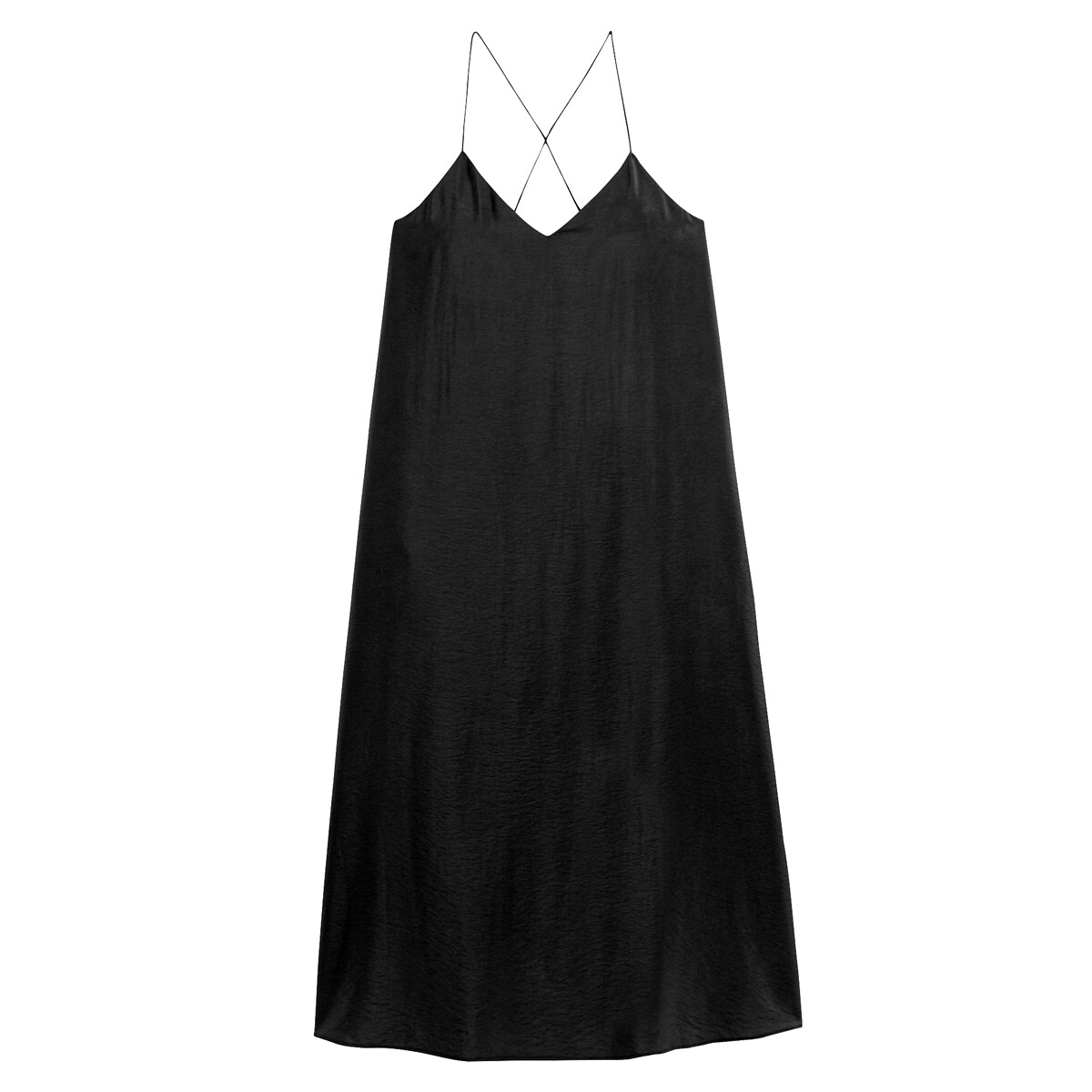 Robe longue, à fines bretelles noir, LA REDOUTE COLLECTIONS