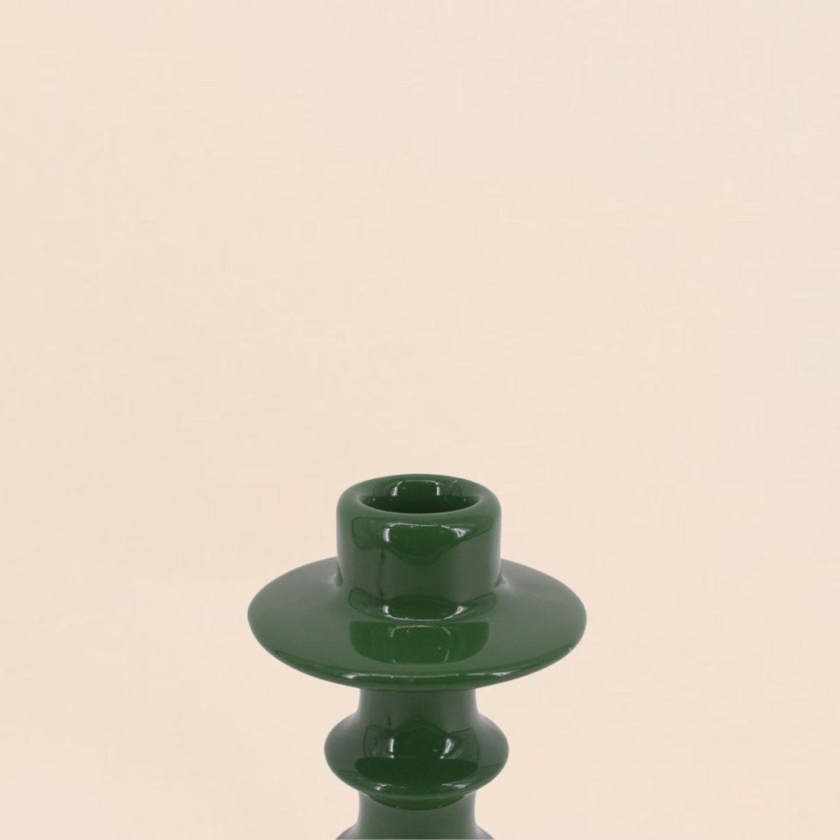 Bougeoir en céramique 22cm vert, ORNAMI
