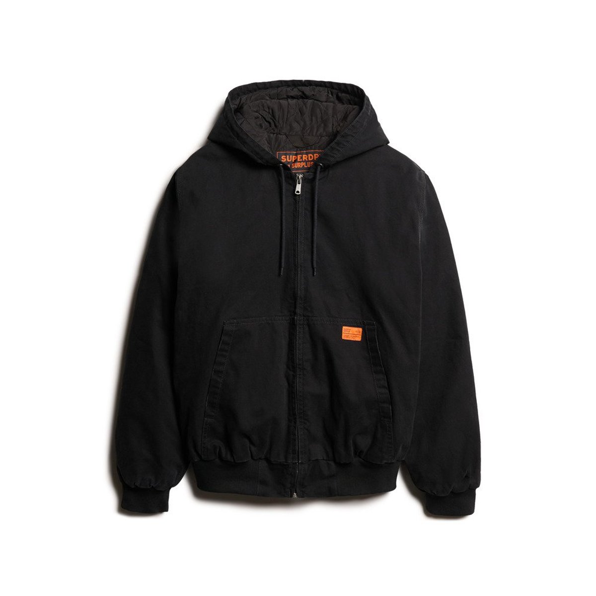 Bomber à capuche Surplus noir de jais, SUPERDRY
