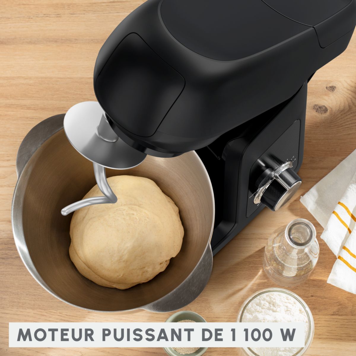 Robot pâtissier Bake Partner + blender QA521810 couleur unique, MOULINEX