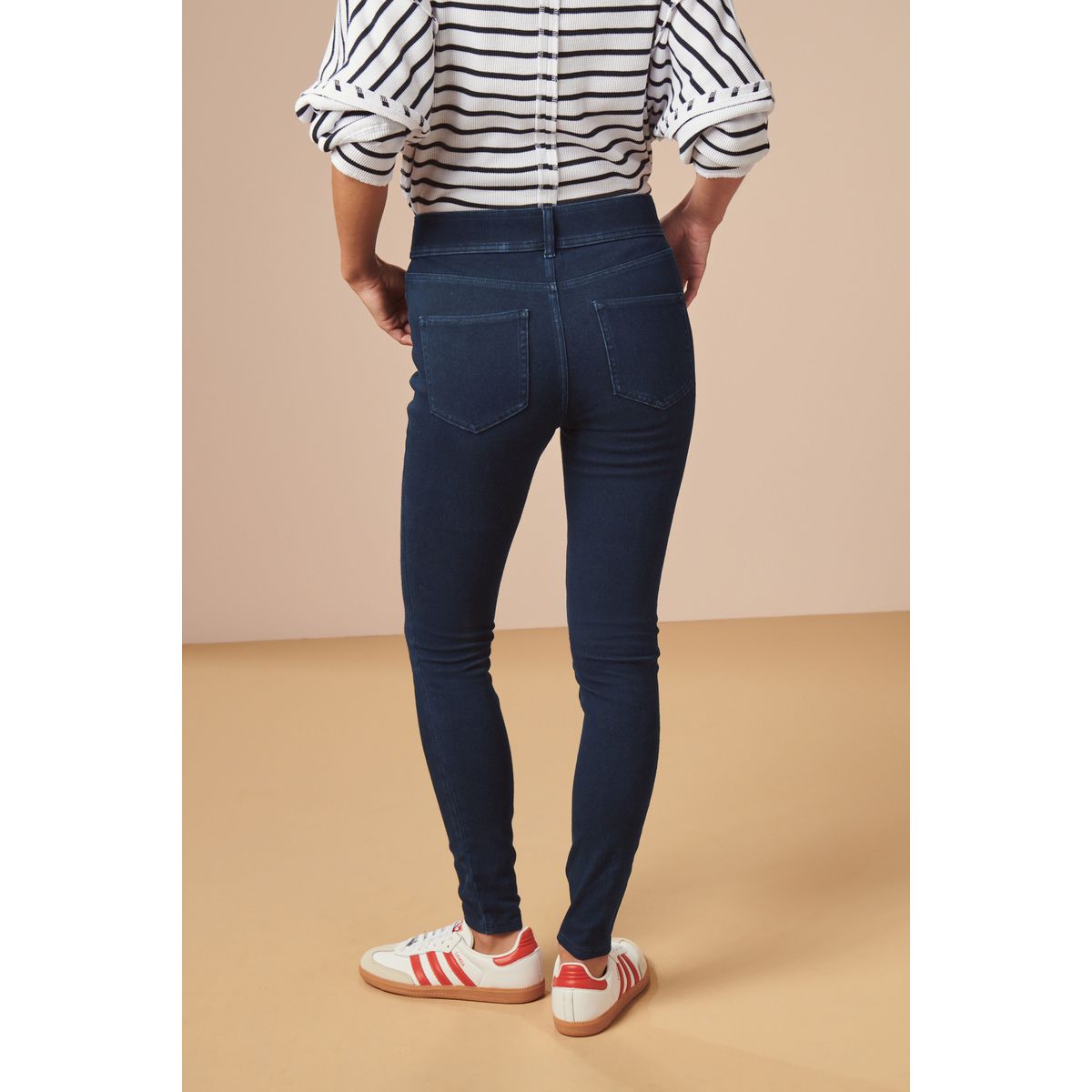 Legging en denim de jersey délavage bleu, NEXT