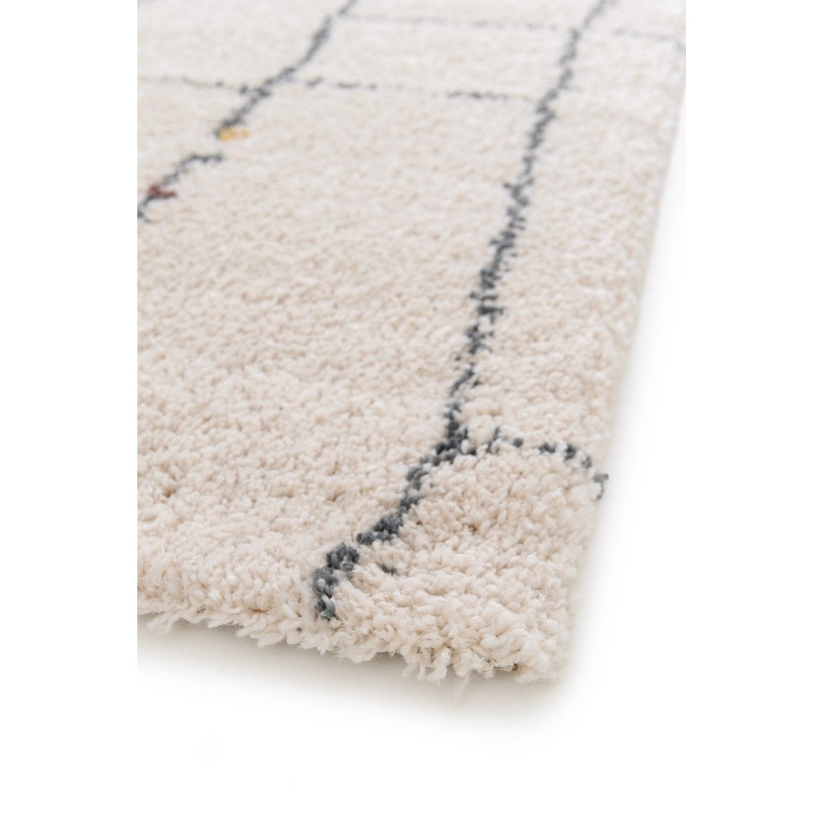 Tapis à poils longs design doux et volumineux TELEIA beige sable, AFK LIVING