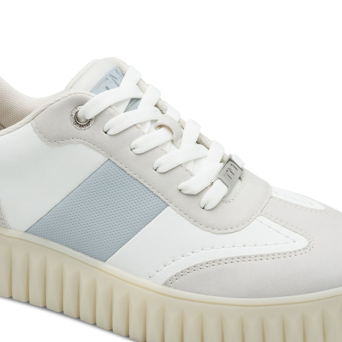 Basket à lacets blanc fauve combiné, MARCO TOZZI