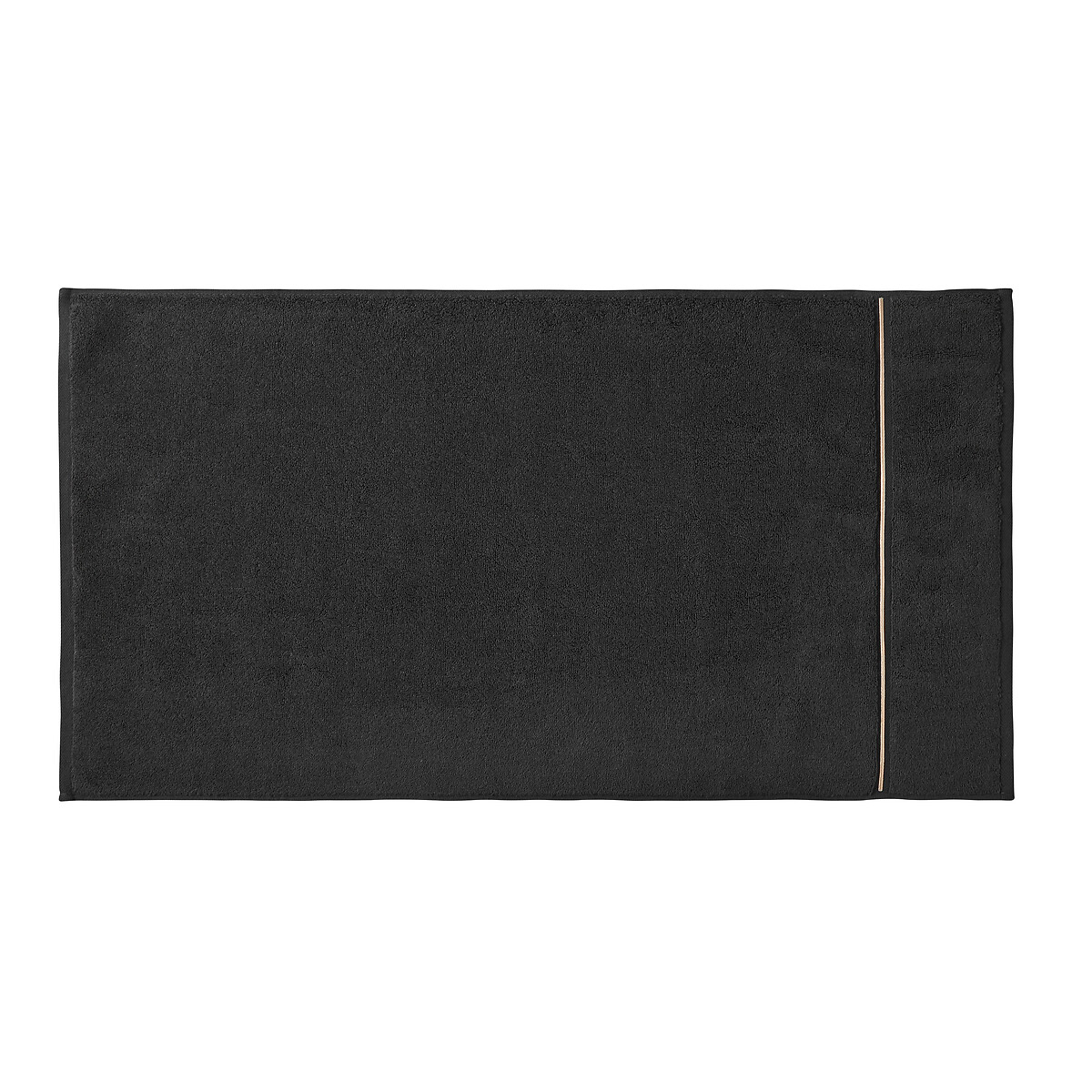 Zero Twist Satin Stitch Cotton Bath Sheet black, BIANCA FINE LINENS