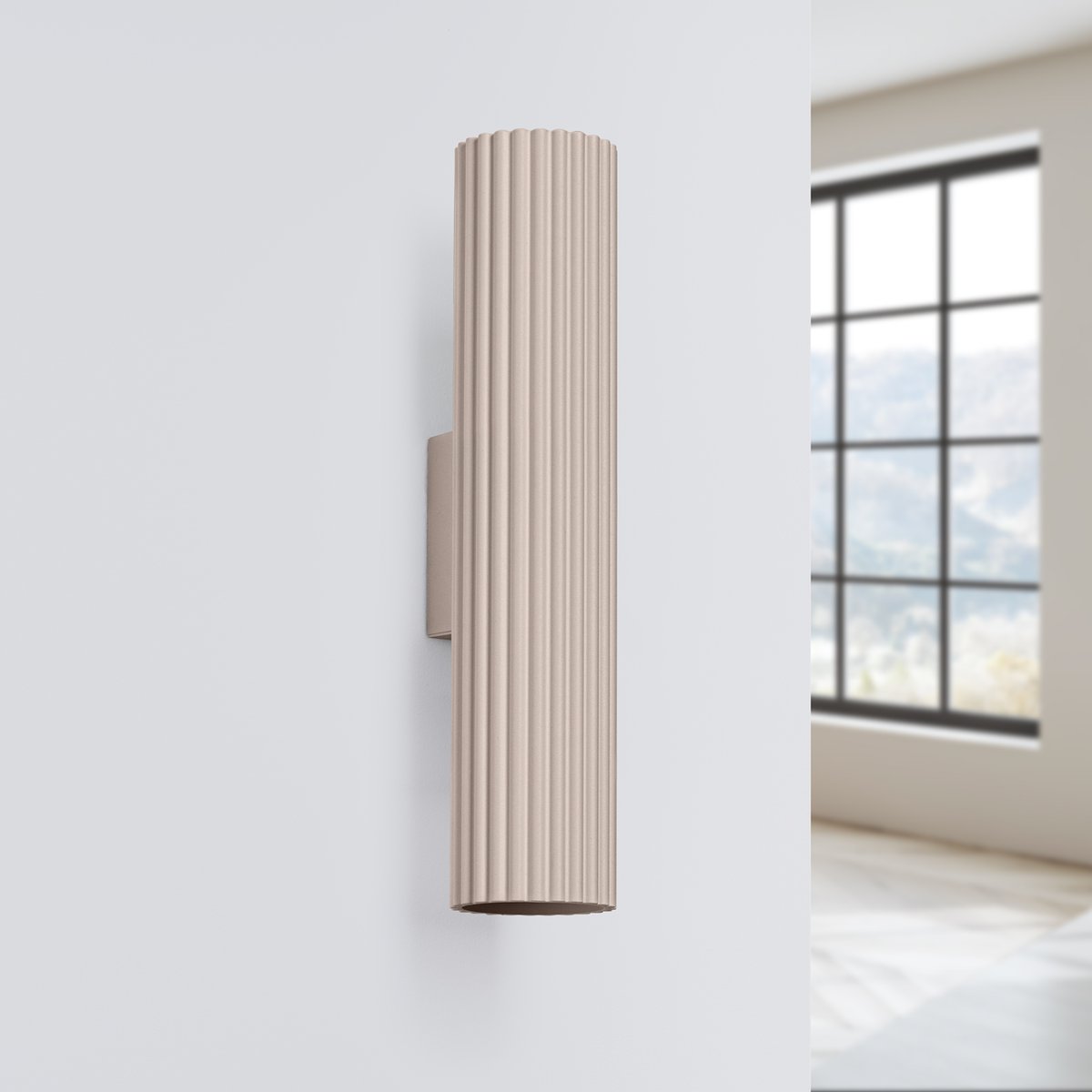 Applique Aluminium Taupe GU10 2 Karbon marron, EDEN
