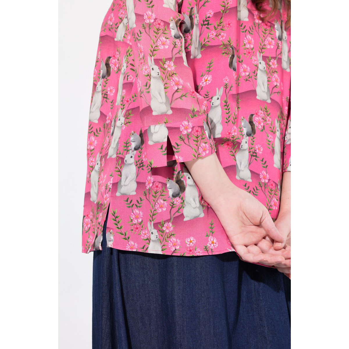 Tunique col montant rose vif fuchsia, ULLA POPKEN