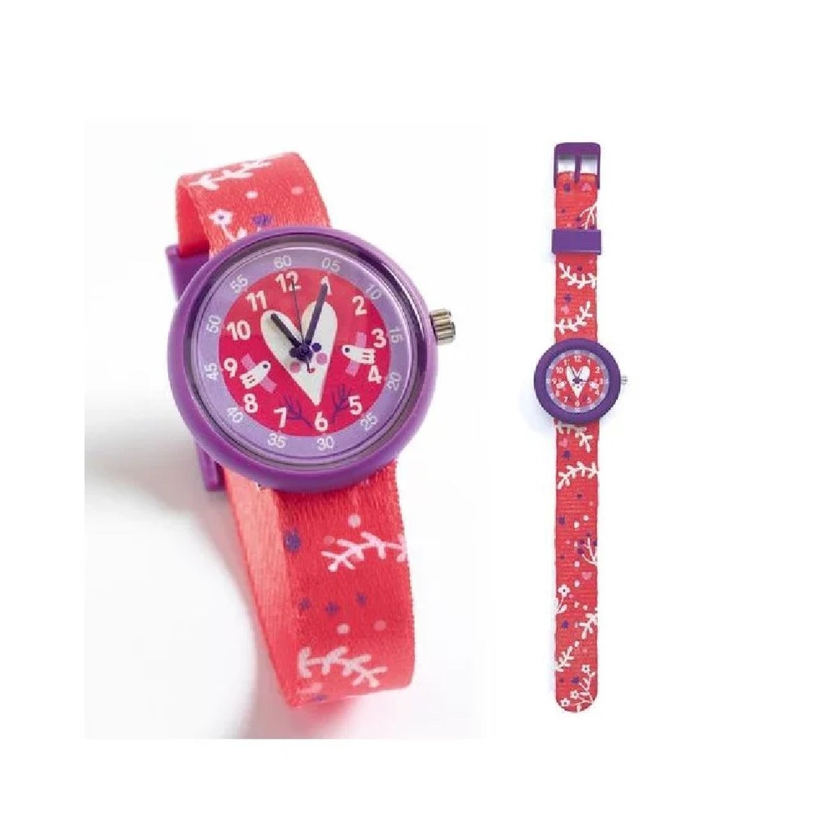 Montre des petits Ticlock Coeur rouge, DJECO
