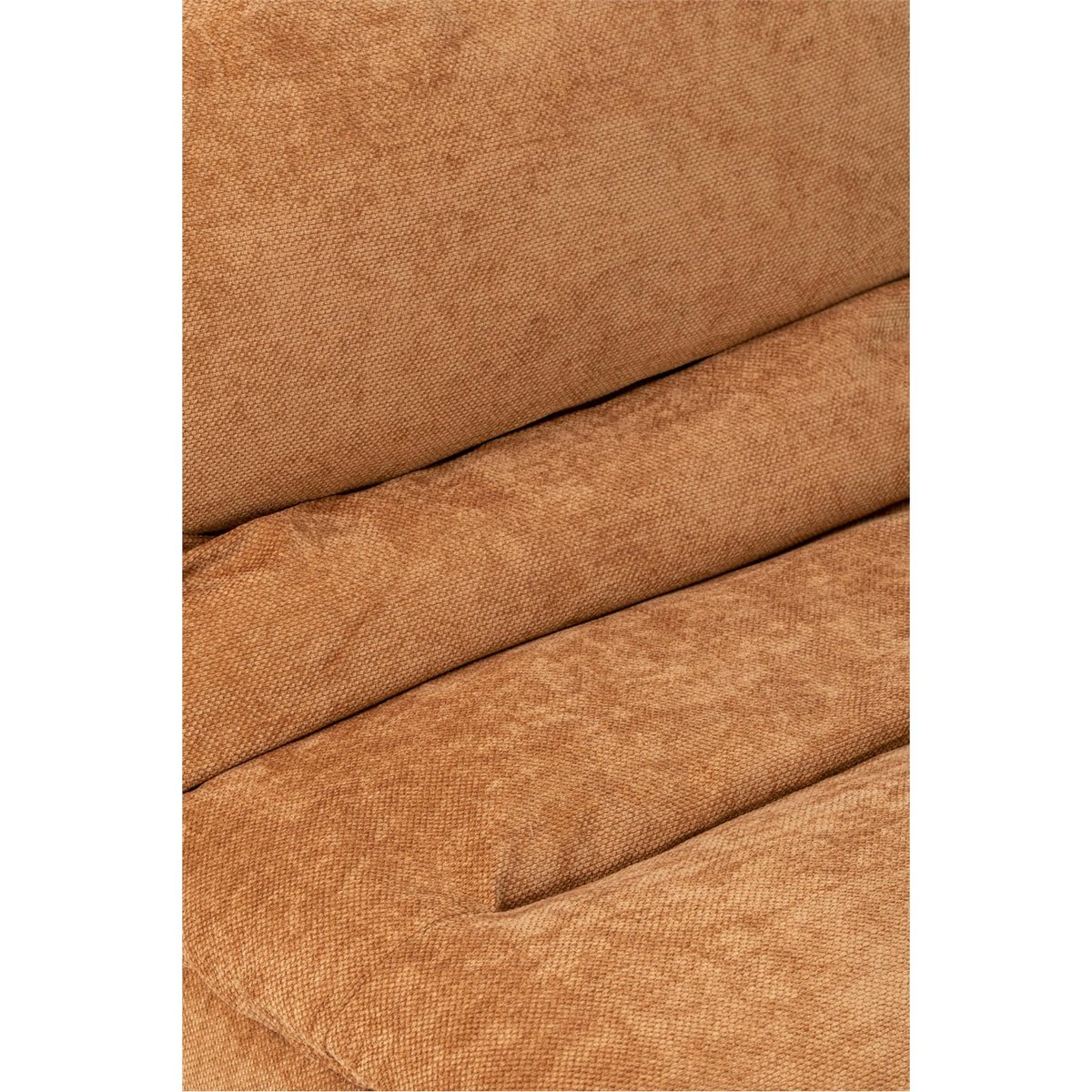 Chauffeuse basse en tissu moelleux beige, RECOLLECTION