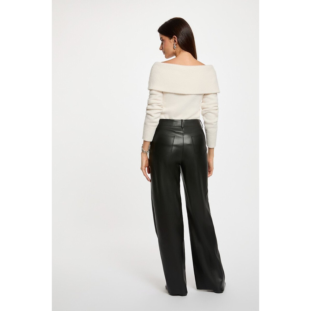 Chunky Knit Boat Neck Jumper ivory, MORGAN