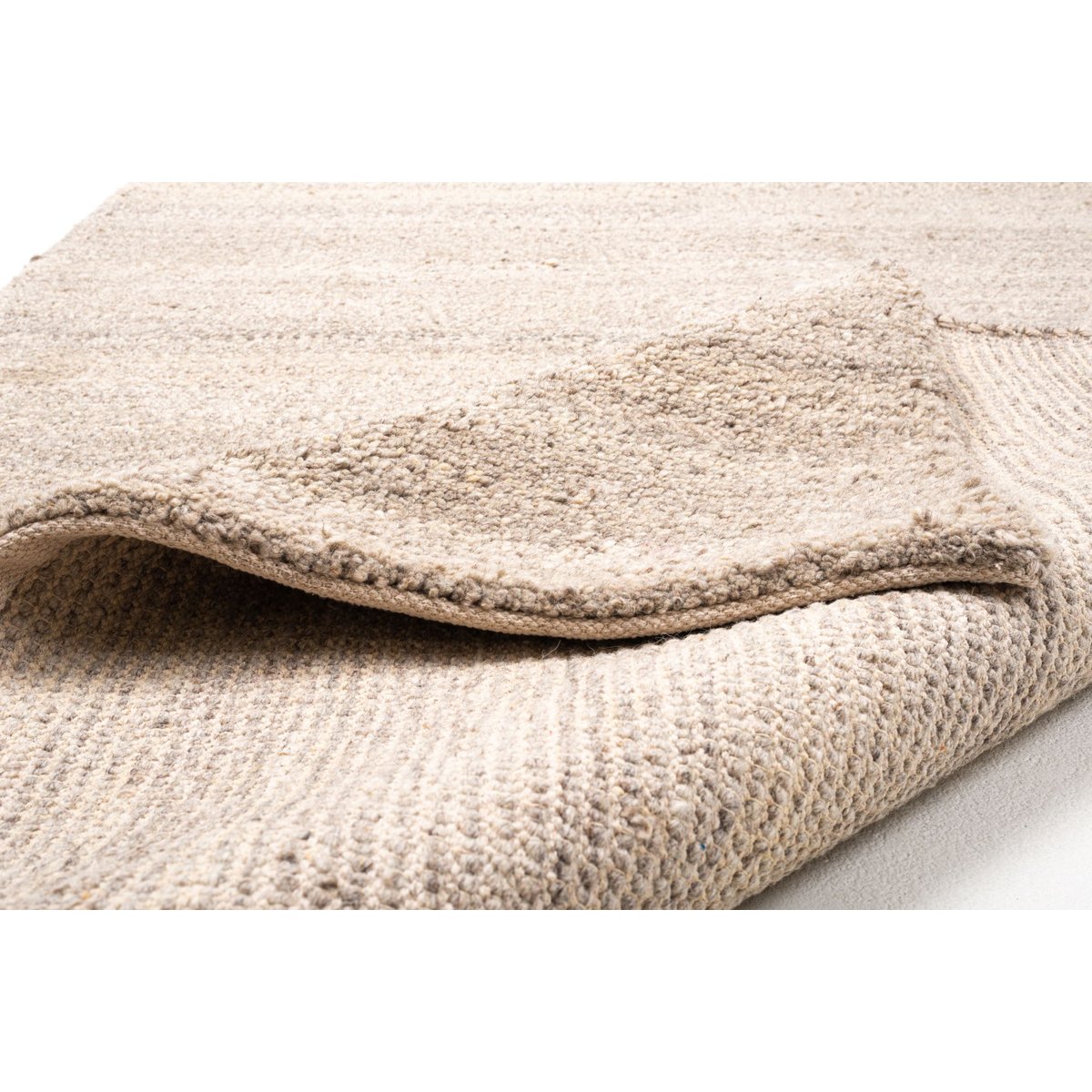 Tapis en laine vierge noué à la main gris, THEKO