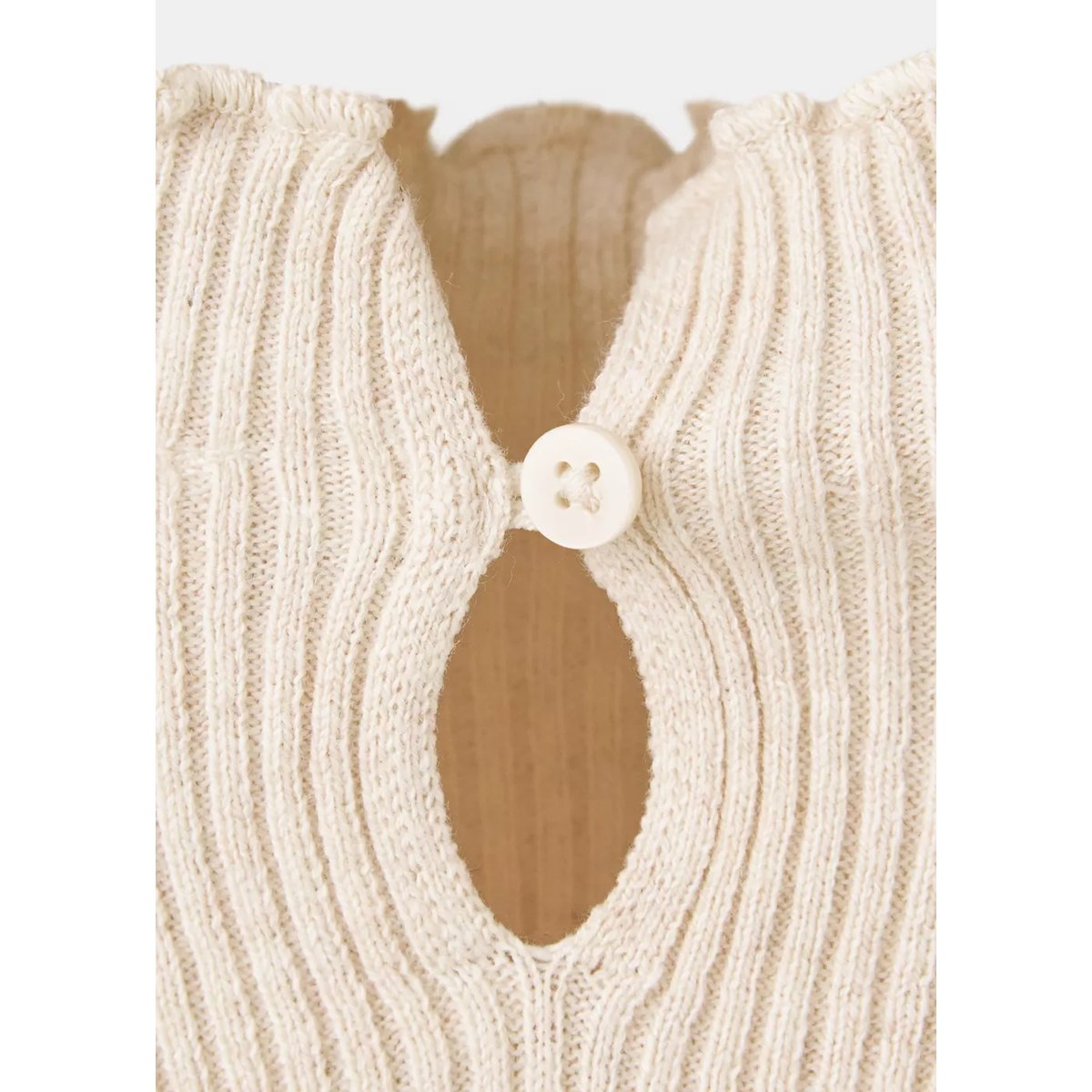 Pull-over coton côtelé beige, MANGO BABY