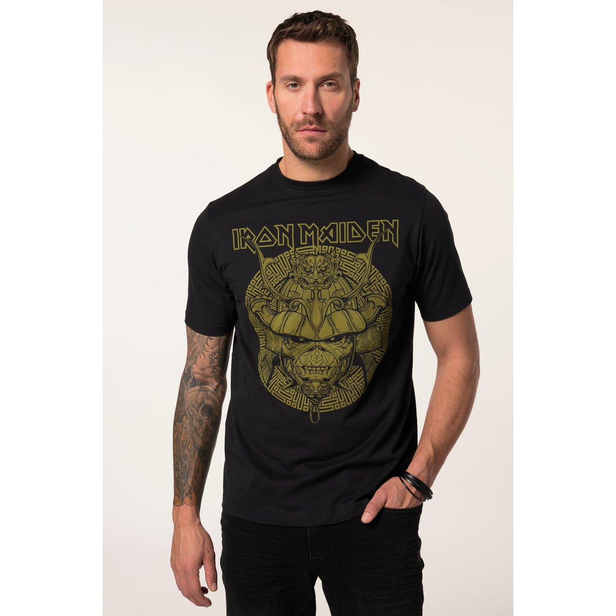 T-shirt, imprimé groupe Iron Maiden noir, JP1880