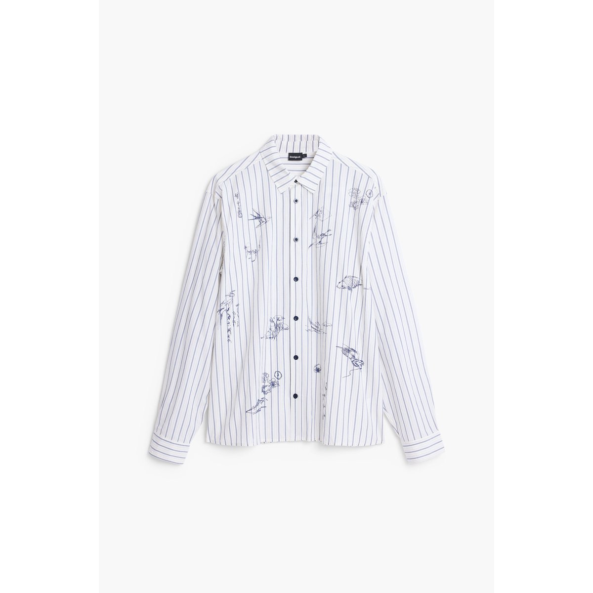 Chemise à rayures avec illustrations multicolore, DESIGUAL