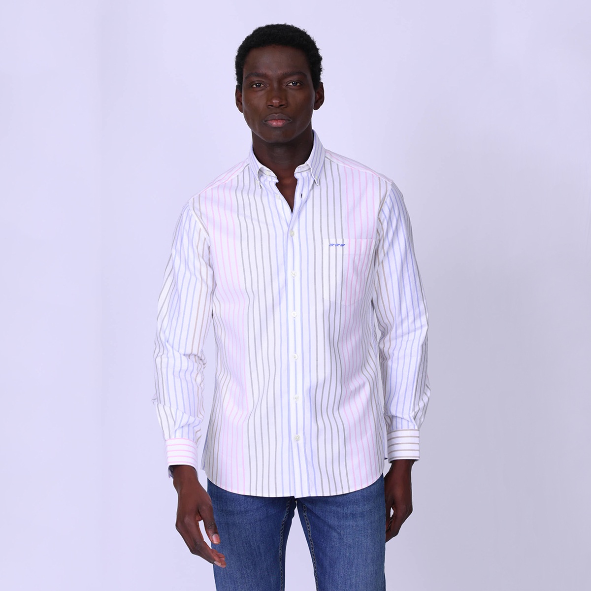 Chemise oxford patch rose, MISE AU GREEN