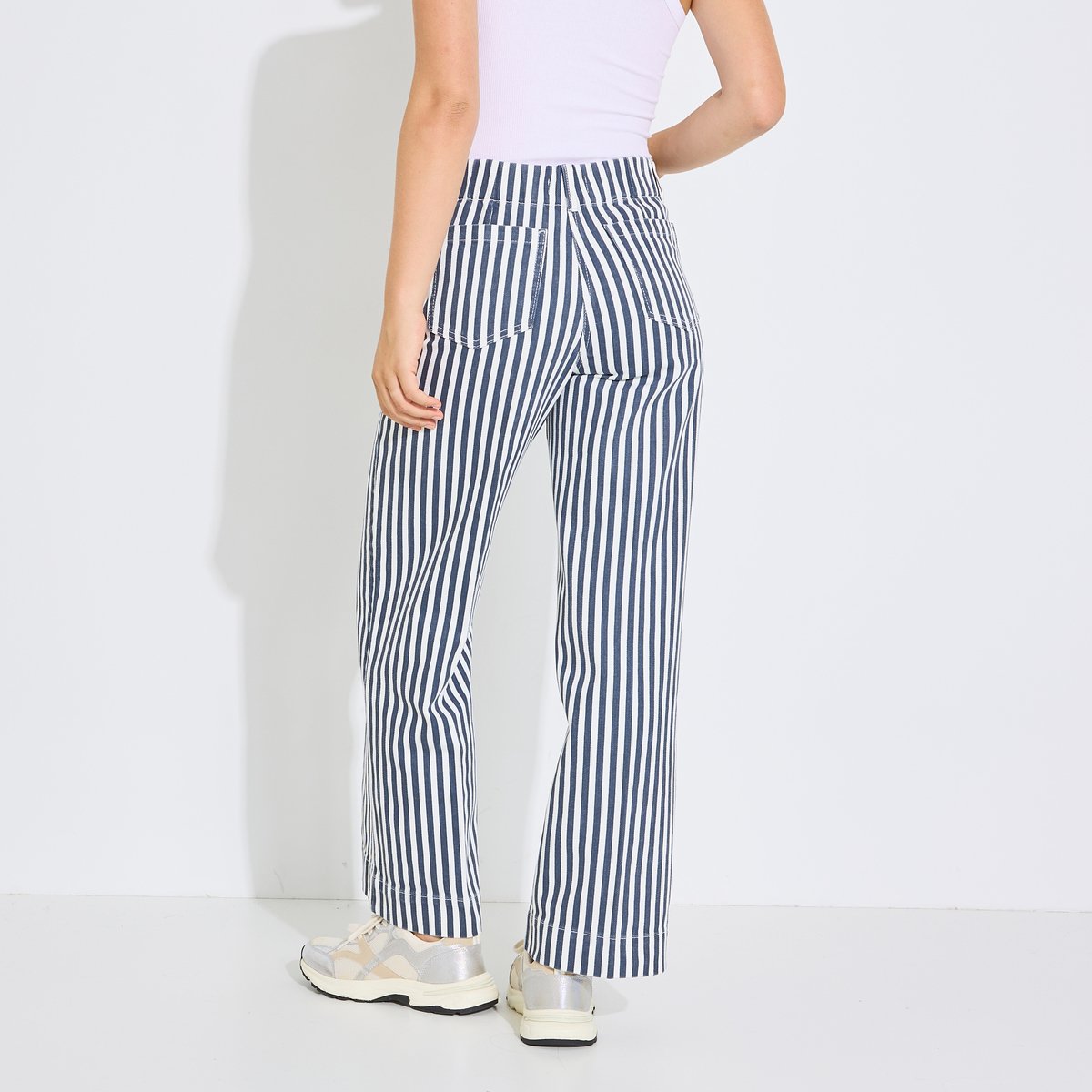 Jean flare PALMA F02 bleu marine, GRAIN DE MALICE