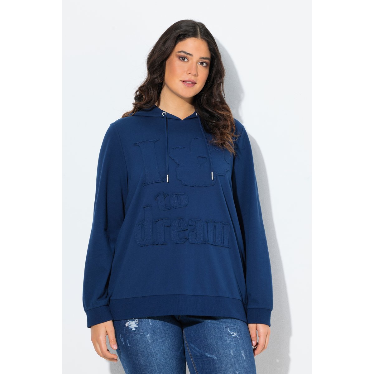 Sweat-shirt à capuche bleu foncé, ULLA POPKEN