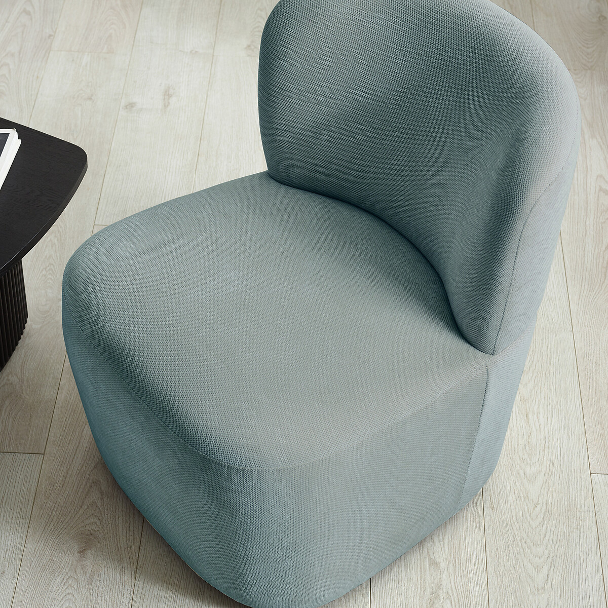 Lucerne Chenille Armless Accent Chair light blue, SO'HOME