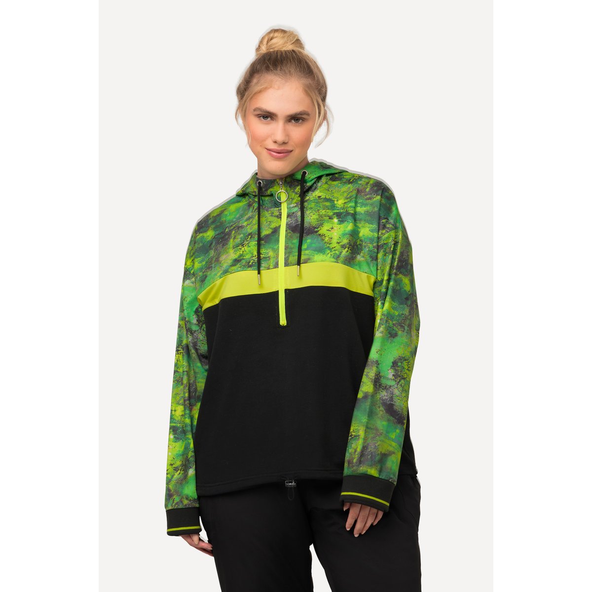 Sweat à capuche et manches longues noir, ULLA POPKEN